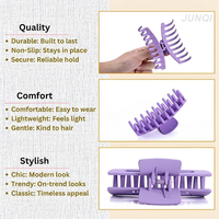 Pinces à cheveux multifonctionnelles personnalisées avec logo, grandes pinces à cheveux à maintien fort, antidérapantes, type banane, pour femmes, cheveux fins, épais ou bouclés, pour le coiffage