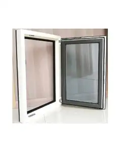 หน้าต่างไม้อลูมิเนียมสองชั้นแบบเลื่อนได้กระจกสองชั้นผู้ผลิตในจีน