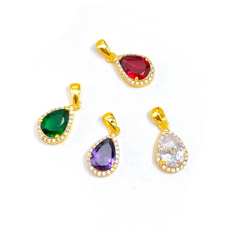 Новое поступление, красочный кулон в виде капли воды, позолоченные подвески «сделай сам» для изготовления ювелирных изделий
