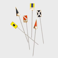 Palillos mezcladores personalizados OEM ODM, herramientas de barra decorativas, palillos de cóctel de acero inoxidable para alimentos, aceitunas, palillos de frutas para decoración.