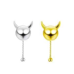 Style chaud petit diable pendentif chaîne boucles d'oreilles F136 titane boucles d'oreilles corps <span class=keywords><strong>Piercing</strong></span> bijoux mode bijoux sexe - Product Image 1