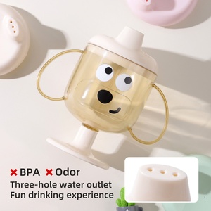 Support OEM – Nouveaux produits pour bébés en silicone – Tasse d'apprentissage anti-déversement de 215 ml en forme de dessin animé pour enfants – Gobelets d'apprentissage pour tout-petits - Product Image 4