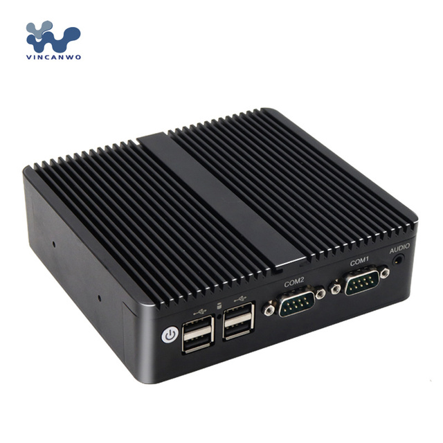 VINCANWO Factory's Fanless Industrial Mini PC 4GB/8GB DDR3 Memory 64GB/128GB/256GB/512GB/ITB Support Customizable All-in-One