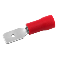 Terminal de crimpado macho de latón con aislamiento de PVC, conector de cable automotriz de 12V MDD1.25-187 para arnés de cableado automotriz, venta al por mayor de fábrica