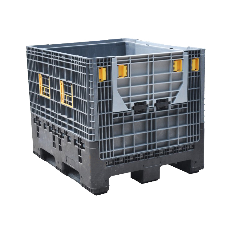 De plástico de logística plegable Bin de paletas de plástico cajas de