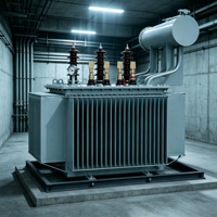Transformateur immergé dans l'huile triphasé S11 160KVA, applications d'électrification industrielle et rurale, transformateur de puissance