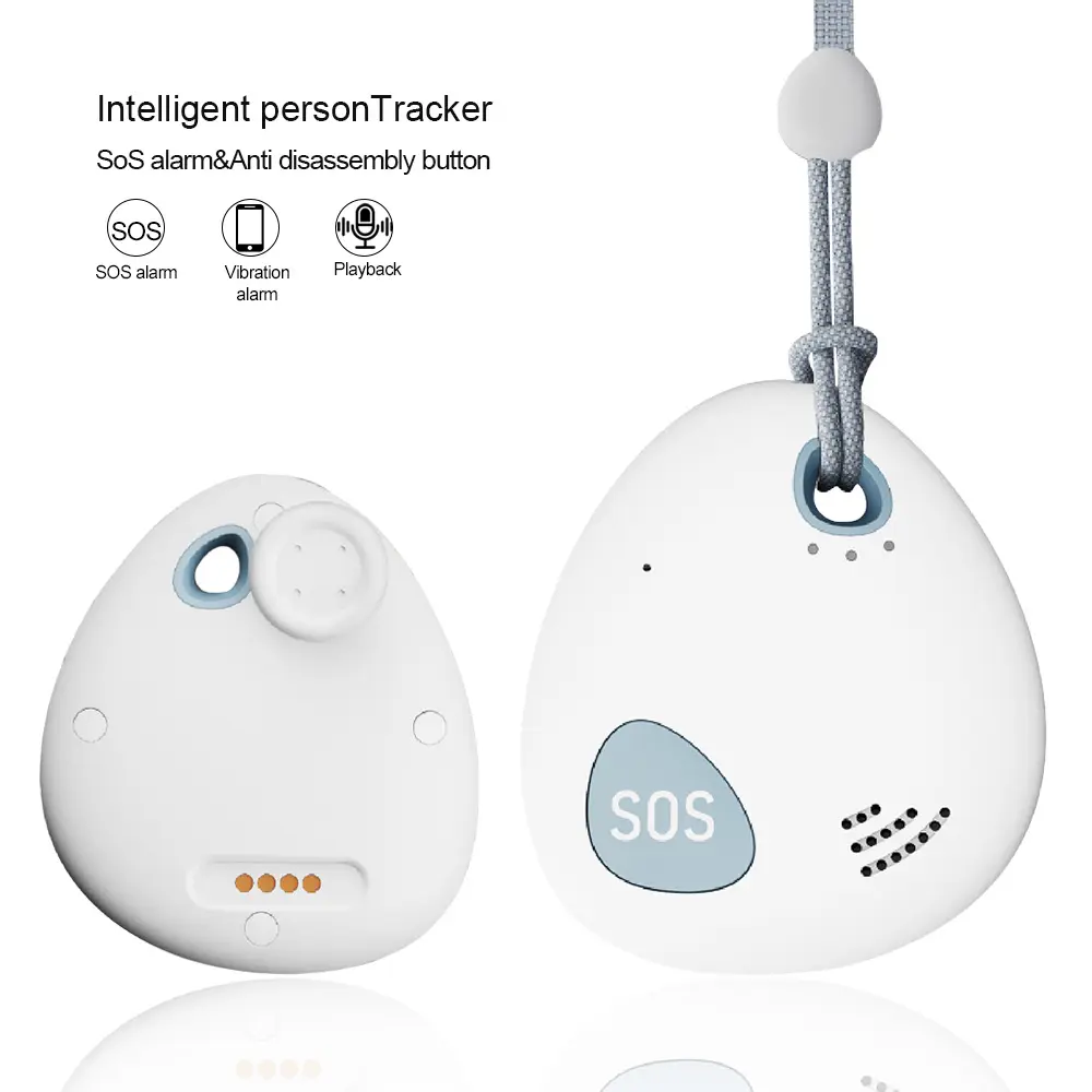Waterproof 4G Mini Personal GPS Tracker Pet Anti-Lost Locator SOS Button Emergency Vibration Alarm Elderly Kids Locator