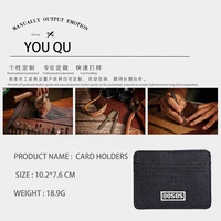Sarung kartu pemegang kartu dompet kredit bahan kanvas paspor nilon kain kustom pabrik untuk pria