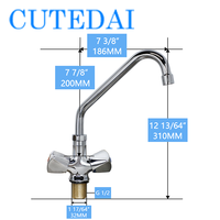 Best-seller mondial Expédition rapide Robinet d'évier de cuisine en laiton Poignées à double poignet avec bec rotatif pour salle de bain en stock