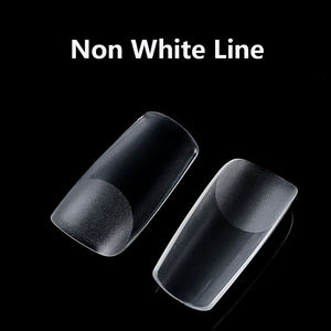 Chaude 408 pièces clair pas de ligne blanche et pas besoin de polisseuse <span class=keywords><strong>faux</strong></span> ongles fournitures modèle unique Stiletto ballerine français ongles conseils boîte - Product Image 2