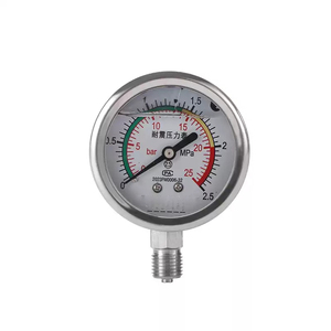 เกจวัดแรงดันสแตนเลส SS304 M14*1.5 PT1/4 การเชื่อมต่อแบบ Process Connection สำหรับ<span class=keywords><strong>ไอ</strong></span>น้ำ อุณหภูมิสูง แอมโมเนีย -1 ถึง 0 บาร์ - Product Image 2