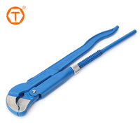 Clé à tuyau universelle réglable en acier CRV à bec courbé SINOTOOLS suédoise 1"-3"