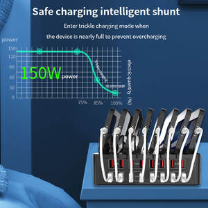 150W 16 ports USB <span class=keywords><strong>chargeur</strong></span> 3.5A station de charge rapide support pour <span class=keywords><strong>iPhone</strong></span> <span class=keywords><strong>iPad</strong></span> pour Samsung pour Xiaomi pour appareils photo et écouteurs - Product Image 6