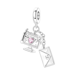 จี้รูปกล่องจดหมายแบบใหม่ - ดีไซน์โดดเด่นมีสไตล์ อุปกรณ์เสริมเครื่องประดับสร้อยข้อมือ DIY สำหรับผู้หญิง - Product Image 1