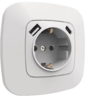 Interrupteur mural électrique moderne de style européen contemporain, prise murale USB TYPE-C 20W à charge rapide, 16A max 250V