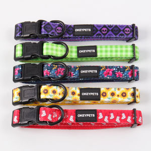<span class=keywords><strong>Collar</strong></span> de Perro Personalizado Okeypets con Logotipo, Transpirable, Suave, Impresión por Sublimación, Neopreno, Poliéster, <span class=keywords><strong>Collar</strong></span> de Perro de Lujo - Product Image 4