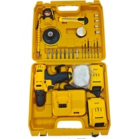 Vente directe usine - Perceuse à percussion double vitesse rechargeable à batterie lithium, multifonctionnelle, avec kit de disques de polissage
