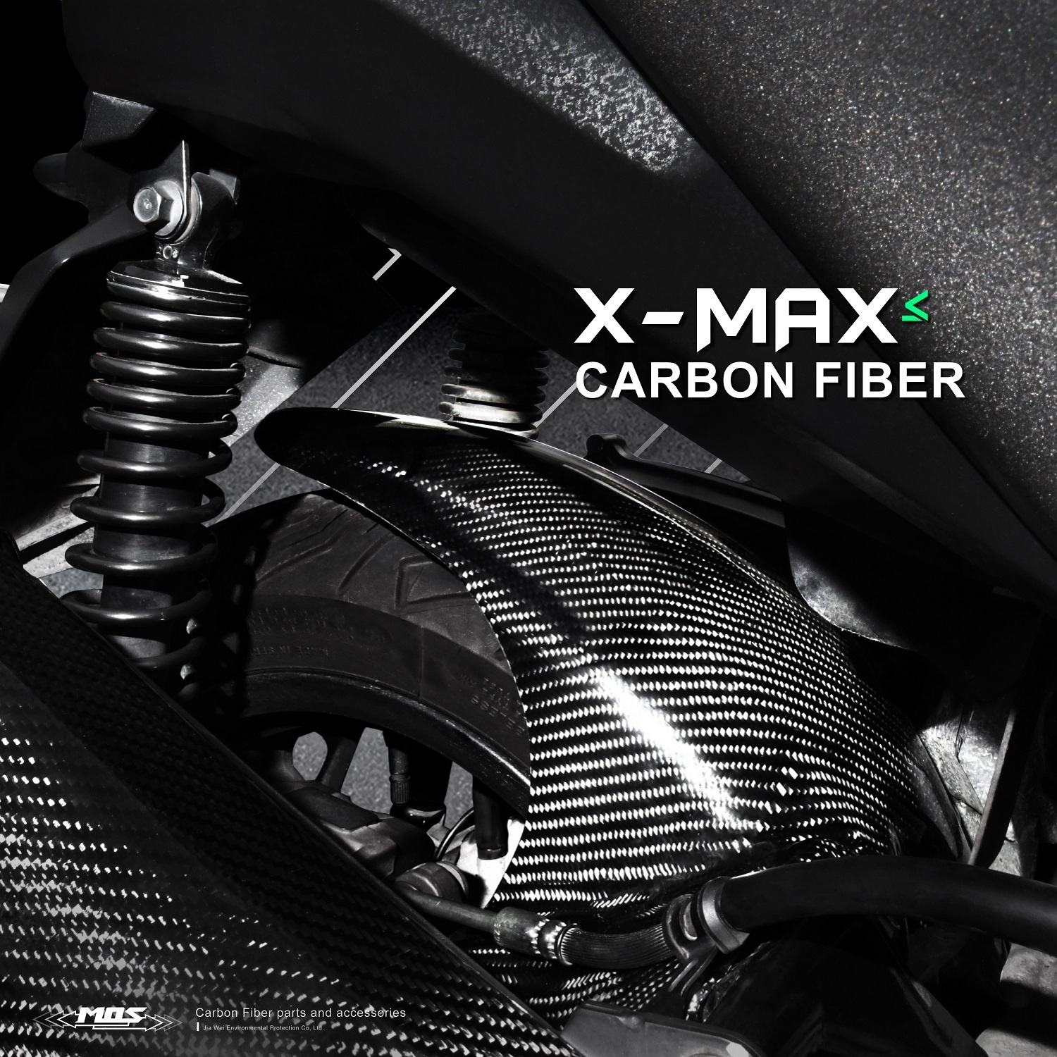 Garde-boue Arrière ABS Noir Pour Yamaha X-MAX 300 (2018-2023) - Protection Anti-éclaboussures Pour Amortisseur Et Passager