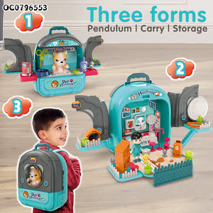 Sac à dos de jeu d'imitation 3-en-1 : Kit de jeu vétérinaire <span class=keywords><strong>pour</strong></span> animaux de compagnie 2025 <span class=keywords><strong>pour</strong></span> enfants - Product Image 4