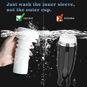 Pompe à pénis de poche, vibromasseur pour fellation, équipement de masturbation, vagin de poche souple et réaliste, masturbateurs automatiques, jouets sexuels - Product Image 5