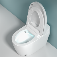 Toilette intelligente chauffée automatique à mécanisme allongé avec capteur infrarouge japonais de luxe, toilette électrique à chasse d'eau sèche