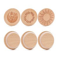 Usine FSC réutilisable 6-Pack Acacia Bois Large Bouche Mason Jar Couvercles Hermétique Silicone Joint pour Tiroir-Style Condiments Conteneurs