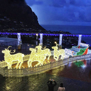 Festival Decoraciones grandes <span class=keywords><strong>Gigante</strong></span> Tamaño real <span class=keywords><strong>Ciervo</strong></span> de Navidad Al Aire Libre Reno de Navidad Decoraciones navideñas - Product Image 2