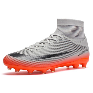 Zapatos de Entrenamiento para Exteriores al por Mayor, <span class=keywords><strong>Botas</strong></span> de Fútbol Unisex Transpirables de Verano con Tobillo Alto para Césped <span class=keywords><strong>Artificial</strong></span> FG - Product Image 1