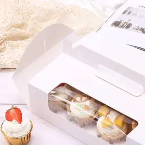 Scatola per Cupcake trasparente completa scatola per Cupcake 2/4/6/12 scatola per pasticceria piccola torta all'ingrosso e al dettaglio