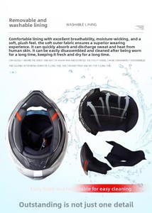 ユニセックスデュアルバイザーフルフェイスヘルメットオールシーズンABSロングオフロードモーターサイクル新しい状態 - Product Image 3