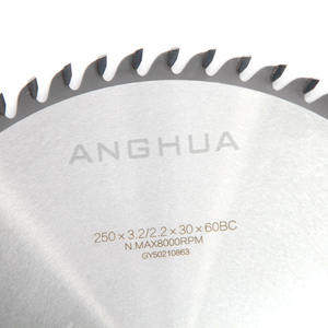 <span class=keywords><strong>Lame</strong></span> de scie en bois <span class=keywords><strong>massif</strong></span> Anghua 250x3.2-2.2x30x60BC, convient aux scies à table/scies à panneaux/scies à onglets, spéciale pour la coupe du chêne/du pin/de la bouleau - Product Image 5