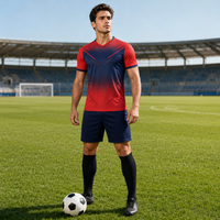 Conjunto de Camiseta y Pantalones Cortos de Fútbol Aiju de Alta Calidad, Uniforme de Equipo, Transpirable, de Secado Rápido, Personalizable