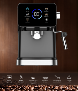 Cafetera Espresso Semiautomática Inteligente con Pantalla Táctil Programable de 20 Bares, para Café Frío, de Aluminio, para Uso en Exteriores y Hogar - Product Image 4