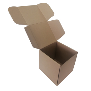 custom tuck top corrugated kraft eco carton flat shipping box 8x8x8 with logo