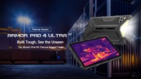 Tablet PC Tangguh Ulefone Armor Pad 4 Ultra dengan Kamera Thermal, Baterai 11800mAh, Memori 8+256GB, Lampu LED, Layar 10.36 inci, Android 14, 5G untuk Dewasa