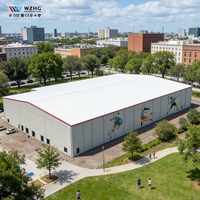 Edificio de Estructura de Acero Galvanizado de Vano Libre Extra Grande Directo de Fábrica, Estadio Cubierto de Patinaje sobre Hielo, Centro Deportivo de Estructura Multiacero