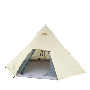 Carpa octogonal de doble capa, a prueba de viento y lluvia, para acampar al aire libre, refugio espacioso y estable. - Product Image 1