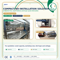Halal Stop Construction Waste Poultry Slaughter Chicken Slaughter Line Slaughtering Equipment Mobile Factory