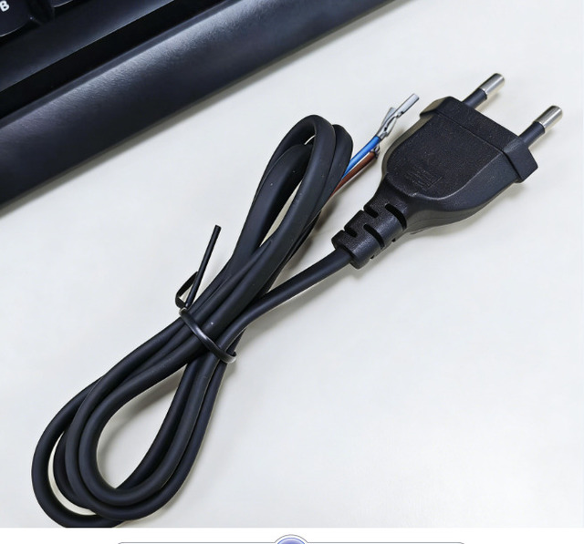 EU Type C 2 Pin Plug Open End Power Cord, VDE Certified AC Stripped End Cable for Home Appliance