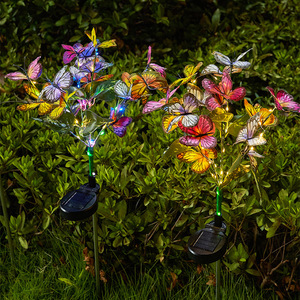 Luces Solares de Jardín con Forma de Mariposa, Decoración LED para Exteriores, Resistentes al Agua, Portátiles, con Estaca para Jardín - Product Image 3
