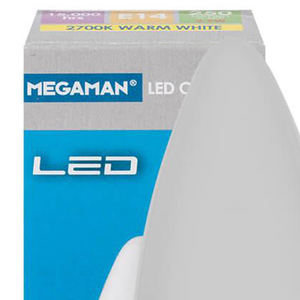 MEGAMAN MM21042-5 Lámpara LED CLASSIC con Forma de Vela, Acabado Mate, E14, 2.9W (25W), 2700K, 250lm, CRI 80, 15000h, L 100, 35, Plástico, Iluminación Interior - Product Image 5