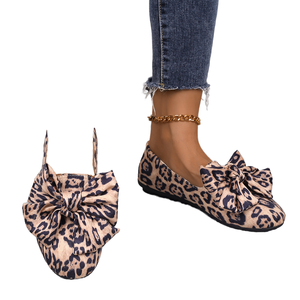 Zapatos Planos de Mujer con Lazo y Punta Cuadrada, Tallas Grandes, Zapatos de Maternidad, Nueva Colección Otoño 2025 - Product Image 1