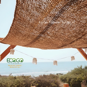 Voile d'ombrage en fibre de coco écologique, auvent extérieur, tissu anti-UV pour la plage, la terrasse, le jardin, décoration estivale - Product Image 1