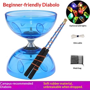 <span class=keywords><strong>Diabolo</strong></span> Campus à trois à cinq roulements, en caoutchouc souple, double tête, pour débutants, <span class=keywords><strong>avec</strong></span> pupilles lumineuses, Rip Bell, fabriqué en Chine, sac en filet - Product Image 2