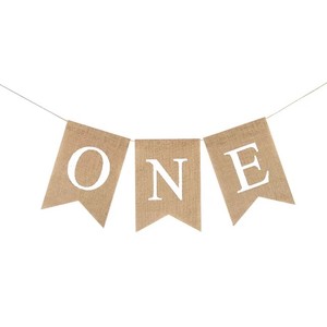 Guirnalda de arpillera para silla de primer cumpleaños de bebé, cartel de UN AÑO, decoración para fiesta de cumpleaños de niño o niña, recuerdos, accesorios para fotos - Product Image 2