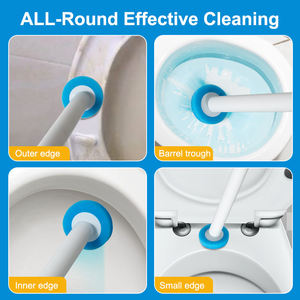 Testine e Manici di <span class=keywords><strong>Ricambio</strong></span> in Plastica Monouso per Spazzola WC, Sistema di Pulizia Multifunzionale da 36 Pezzi per Bagno (Viola) - Product Image 5