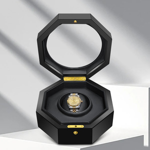 Boîte à <span class=keywords><strong>montre</strong></span> octogonale en MDF personnalisée avec fenêtre ronde, boîte de rangement pour <span class=keywords><strong>montre</strong></span> unique de luxe écologique et recyclable, étui cadeau avec logo personnalisé - Product Image 6