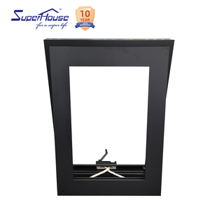 Fenêtre à auvent <span class=keywords><strong>en</strong></span> aluminium noir avec verre trempé de taille personnalisée, design moderne de style américain Superhouse, conforme aux normes NFRC - Product Image 1