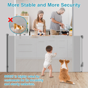 Altamente recomendado y superventas en Ali Malla de puerta de bebé extensible de aluminio con malla transpirable para uso doméstico - Product Image 2