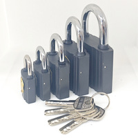 Cadenas pour dortoir, entrepôt, porte, étanche, antirouille, à âme en cuivre pur, à ouverture directe, avec clé, noir laqué, en forme de bourgeon